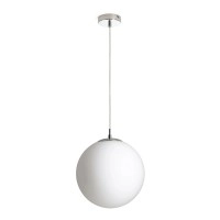 LUNA 30 piekaramā lampa opāla stikls/hroms, E27 15W (Rendl)