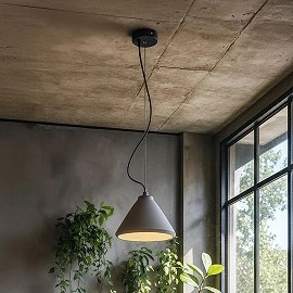 RADICAL piekaramā lampa betona tonī, E27 15W (Rendl)
