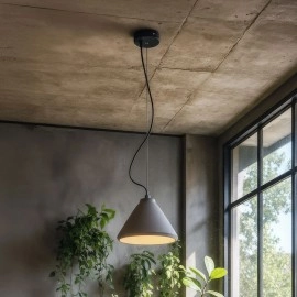 RADICAL piekaramā lampa betona tonī, E27 15W (Rendl)