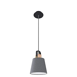 CHOUPETTE piekaramā lampa melna / pelēka / koks, E27 11W (Rendl)