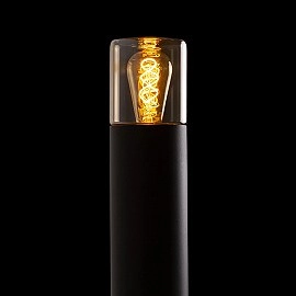 QUINN 60 āra stabiņa lampa melna / dzintara stikls, E27 11W (Rendl)