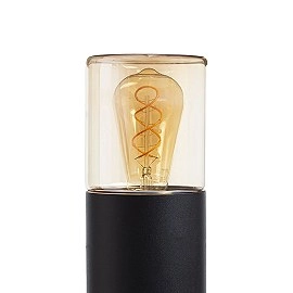 QUINN 60 āra stabiņa lampa melna / dzintara stikls, E27 11W (Rendl)