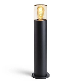 QUINN 60 āra stabiņa lampa melna / dzintara stikls, E27 11W (Rendl)