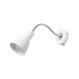 KAYA sienas lampa balta / matēts niķelis, E27 15W (Rendl)