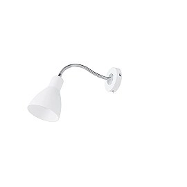 KAYA sienas lampa balta / matēts niķelis, E27 15W (Rendl)