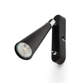 ALEXIS WALL lasīšanas lampa melna / hroms, GU10 5W (Rendl)