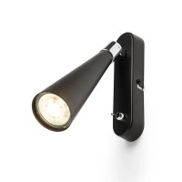 ALEXIS WALL lasīšanas lampa melna / hroms, GU10 5W (Rendl)