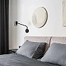 FILIP sienas lampa ar plecu melna, GU10 5W (Rendl)