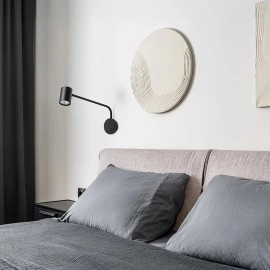 FILIP sienas lampa ar plecu melna, GU10 5W (Rendl)