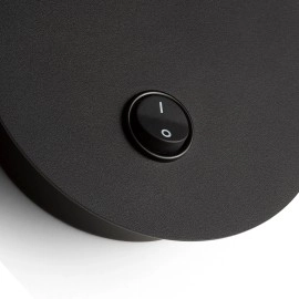 FILIP sienas lampa ar plecu melna, GU10 5W (Rendl)