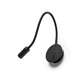 VALE sienas lasīšanas LED lampa melna, 3W 3000K 175lm 30° (Rendl)