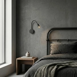 VALE sienas lasīšanas LED lampa melna, 3W 3000K 175lm 30° (Rendl)