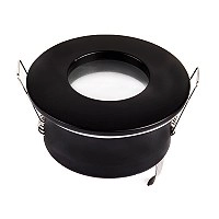 DL2235 apaļš iebūvējamais rāmis GU10/G5.3 IP44 melns (Spector Light 18041S)
