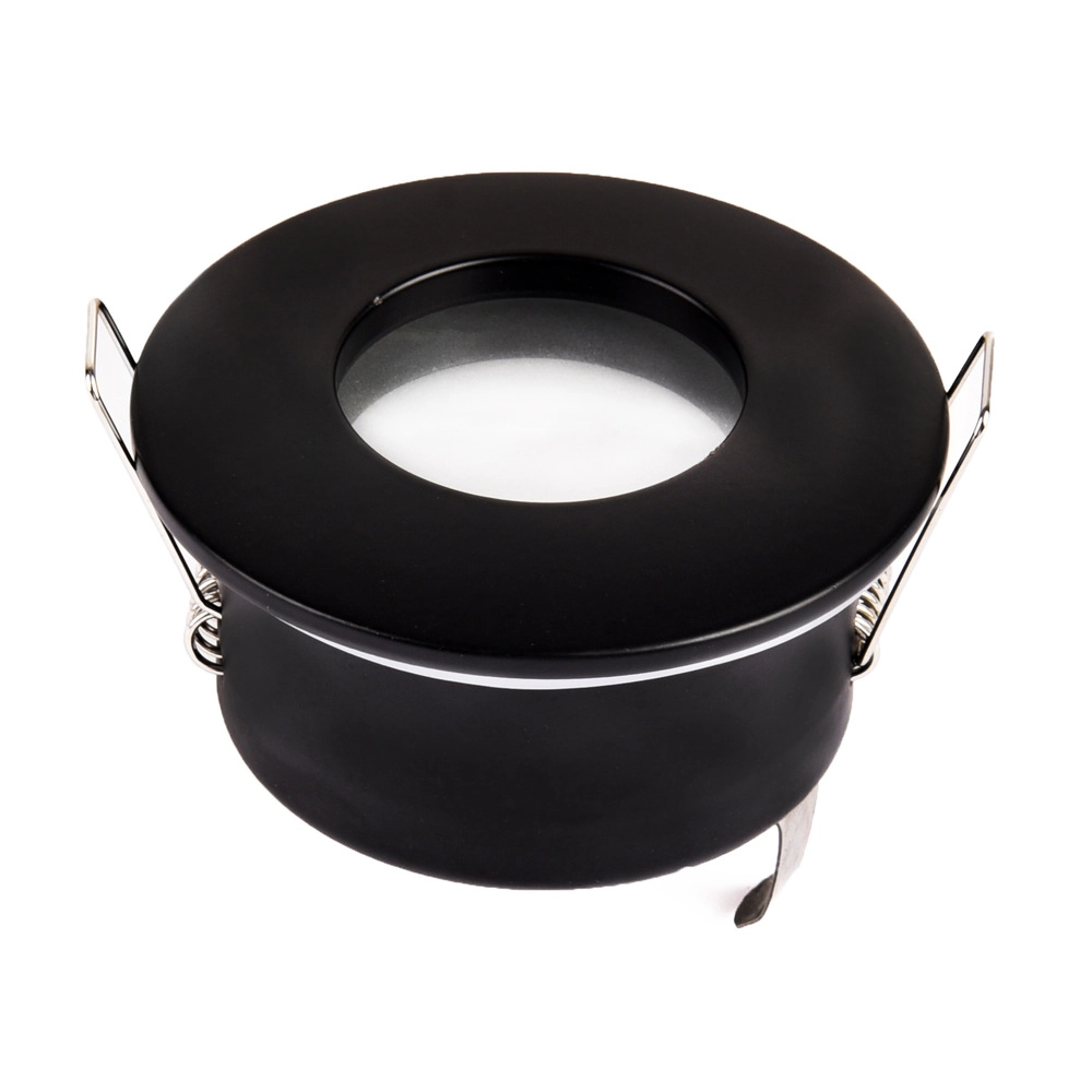 DL2235 apaļš iebūvējamais rāmis GU10/G5.3 IP44 melns (Spector Light 18041S)