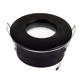 DL2235 apaļš iebūvējamais rāmis GU10/G5.3 IP44 melns (Spector Light 18041S)