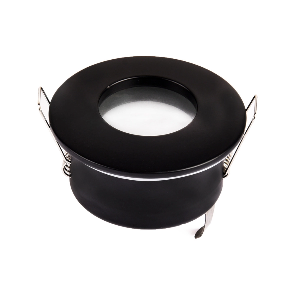 Spector Light DL2235 apaļš iebūvējamais rāmis melns, IP44, GU10/G5.3