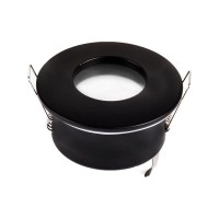 Spector Light DL2235 apaļš iebūvējamais rāmis melns, IP44, GU10/G5.3