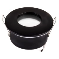 DL2235 apaļš iebūvējamais rāmis GU10/G5.3 IP44 melns (Spector Light 18041S)