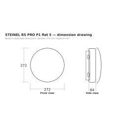 RS PRO P1 flat S sensora griestu/sienas gaismeklis 9,4W 3000K balts (STEINEL)