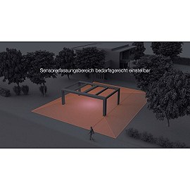 DL Vario Quattro S — āra griestu LED gaismeklis ar 4× PIR sensoriem, 3000 K, IP54 (STEINEL)