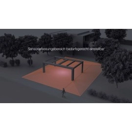 DL Vario Quattro S — āra griestu LED gaismeklis ar 4× PIR sensoriem, 3000 K, IP54 (STEINEL)