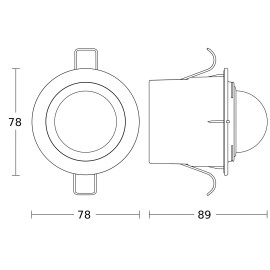 IS 360-1 DE — griestos iebūvējams kustību sensors, 360°, IP54 (STEINEL)
