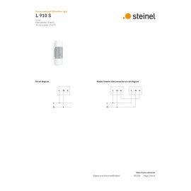 Steinel L 910 S LED āra sensorlampa sudraba, 9,8W, 797lm, 3000K