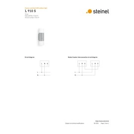 Steinel L 910 S LED āra sensorlampa sudraba, 9,8W, 797lm, 3000K