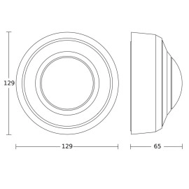 PD-8 ECO COM1 — virsapmetuma klātbūtnes/kustības sensors (melns, IP54) (STEINEL)