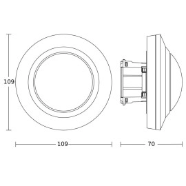PD-8 ECO COM1 — griestos iebūvējams klātbūtnes/kustības sensors (balts) (STEINEL)