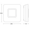 RS M1 S — iekštelpu sienas/griestu LED gaismeklis ar sensoru, 3000 K, 8,8 W, 759 lm, IP20 (STEINEL)