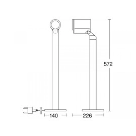 STEINEL Spot Way SC āra gaismas stabiņš - 7.9W LED - IP44 - Antracīts