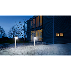 LED sensorprožektors XSolar GL-S, PV saules panelis, akumulators, STEINEL