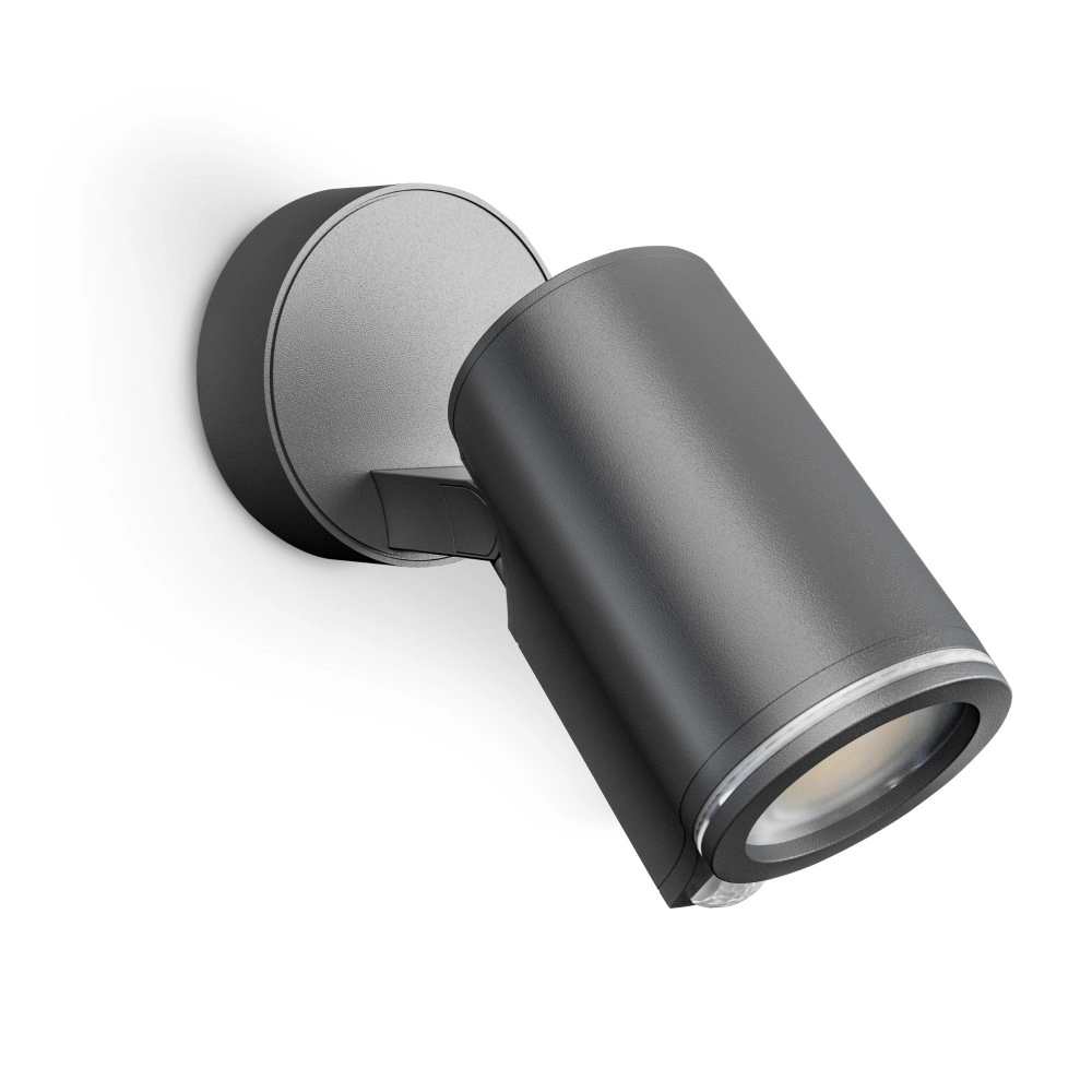 STEINEL Spot ONE SC — sienas prožektors ar PIR sensoru un Bluetooth, 1x GU10, antracīts, IP44, 3000 K STEINEL Spot ONE SC — sienas prožektors ar PIR sensoru un Bluetooth, 1x GU10, antracīts, IP44, 3000 K