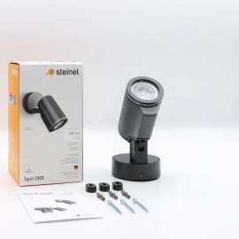 STEINEL Spot ONE — sienas prožektors, 1x GU10, antracīts, IP44, 3000 K STEINEL Spot ONE — sienas prožektors, 1x GU10, antracīts, IP44, 3000 K