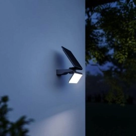 XSolar L-S ONE — saules sienas gaismeklis ar PIR sensoru, 3000 K, IP44, antracīts (STEINEL)