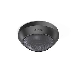 STEINEL IS 360-3 virsapmetuma griestu kustības sensors, 360°, Ø24 m, IP54, melns — 006525