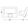 9.3W, 160°, 8m, āra sensorprožektors, XLED curved, STEINEL