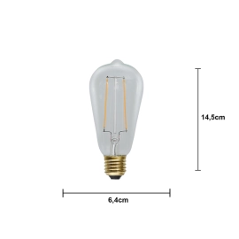 LED spuldze E27 ST64 Soft Glow 2.3W 230lm 2100K Star Trading