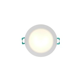 3 gab. iebūvējamu baltu LED griestu gaismekļu komplekts SylSpot Neos IP65 priekšpusē, 400 lm, 3000 K (Sylvania)
