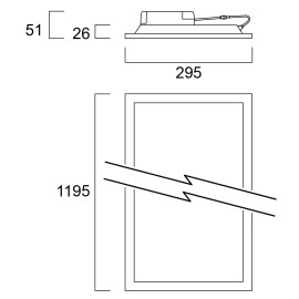 LED panelis 1200×300 29W 3800lm 4000K UGR<19 (Sylvania)