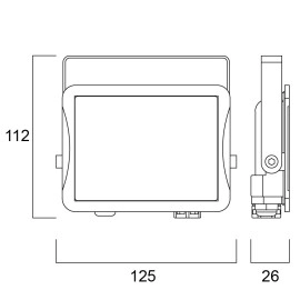 Āra LED prožektors IP65 26W 4000K 3000 lm – melns (Sylvania)