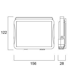 LED prožektors IP65 42W 5000Lm 3000K, melns (Sylvania)
