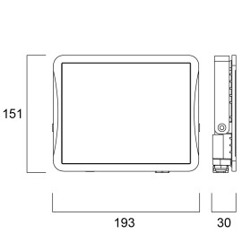 LED prožektors IP65 58W 7000Lm 4000K, melns (Sylvania)