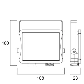 Āra LED prožektors IP65 17W 4000K 2000 lm – melns (Sylvania)