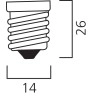 E14 LED spuldze P45 6 W 806 lm 2700K (Sylvania)