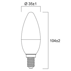 E14 LED svece 6,5 W 806 lm 2700K (Sylvania)