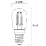 E14 LED spuldze T26/P26 2,5 W 250 lm 2700K (Sylvania)