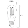 E14 LED spuldze T26/P26 2,5 W 250 lm 2700K (Sylvania)