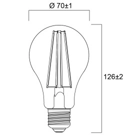 LED spuldze E27 ToLEDo RT GLS V5 CL 11W 1521lm 2700K Sylvania